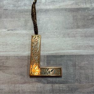 Anthropologie Monogram “L” Christmas Ornament